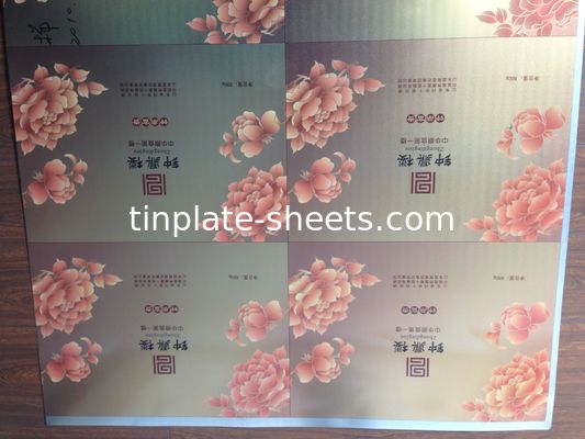 4 Farbgedruckte Blechplatte T3 T4 T5