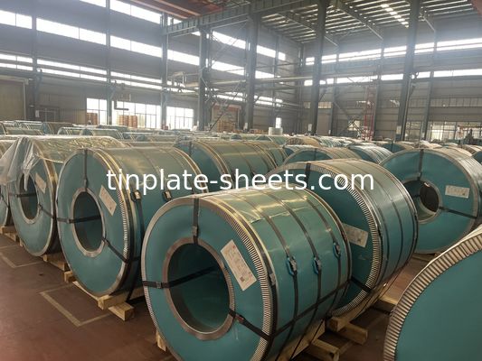 Breite 512-986 mm Primärelektrolytische Zinnplatten-Spule Zinnbeschichtung 2.8/2.8 T4 T5 DR8 TS260 TH520