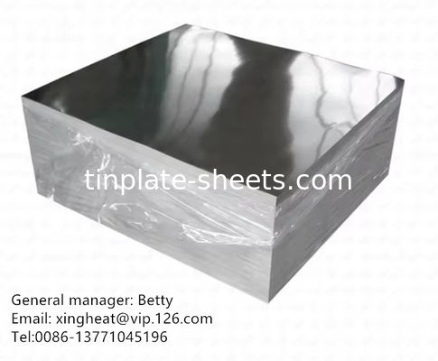 EN10202 Blechbleche für Verpackungskannen JIS G3303 Standard Stein Helle Oberfläche T3 T5 DR8 STONE Oberfläche