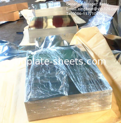 Elektrolytische Blechplatten für Metallverpackungen 0,13-0,48 mm Dicke 1,5-1,85 MT pro Verpackung