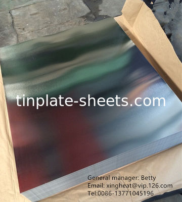 Blechplatten aus hellem/Stein/Silber/Mattenblechplattiertem Stahl für Dosen mit hoher Haltbarkeit und individueller Dicke