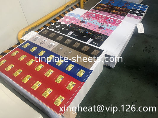 Customized Printed Tinplate Sheet für Batterieverpackungen mit hellen Oberflächenveredelung
