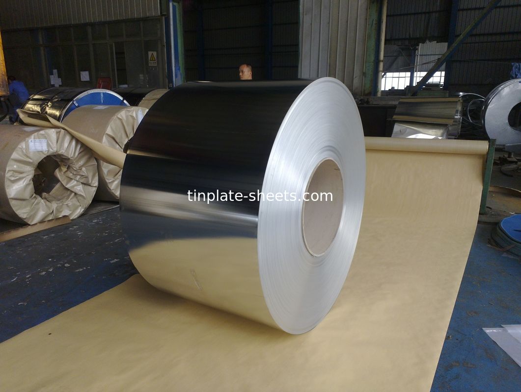 Breite 512-986 mm Primär-elektrolytische Zinnplatte Spirale Zinnbeschichtung 2.8/2.8 T5 DR8 TS260 TH520