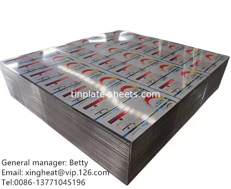 GoldvanisFood Grade Printed Tinplate Blech für Lebensmittelverpackungen chemische Dosen 4 Farben 6 Farben gedruckte Tinplate 6 Farben