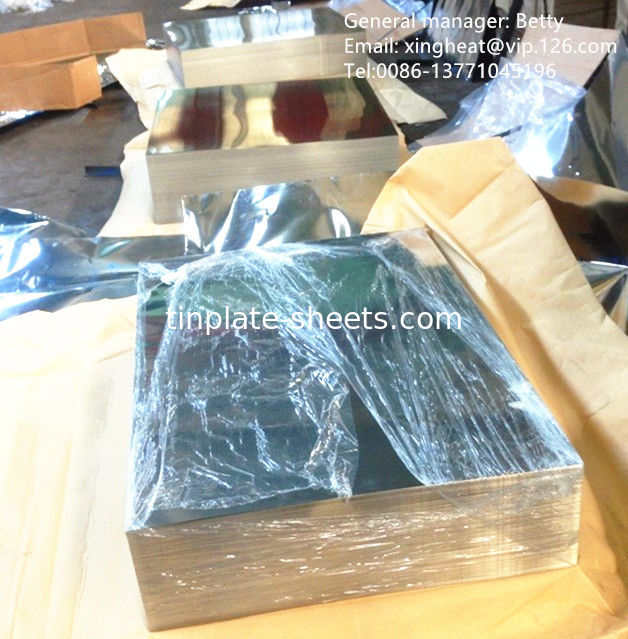 Elektrolytische Blechplatten für Metallverpackungen 0,13-0,48 mm Dicke 1,5-1,85 MT pro Verpackung