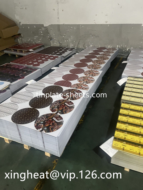 Gute Qualität Blechblech mit 6 Farben gedruckt 4 Farben gedruckt Blechblech für Lebensmittel kann Weißgold drucken