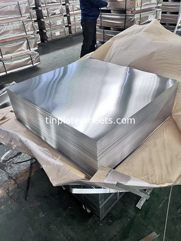 MR/SPCC Blechplatten für Chemikalien- und Lebensmittelkonserven 600 mm-1160 mm Schneidlänge