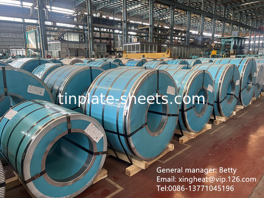 Breite 600mm-990mm Elektrolytische Blechspulen Rostbeständigkeit Stein Silber helles Finish T3 T4 T5 DR8